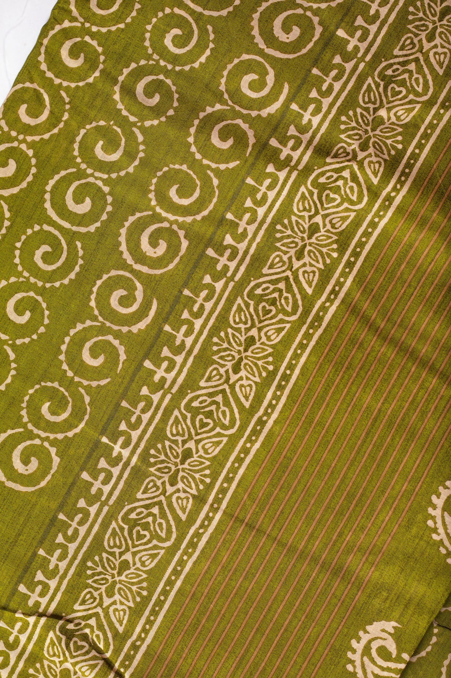 Green Printed Ultra Light Pure Malai Cotton Saree