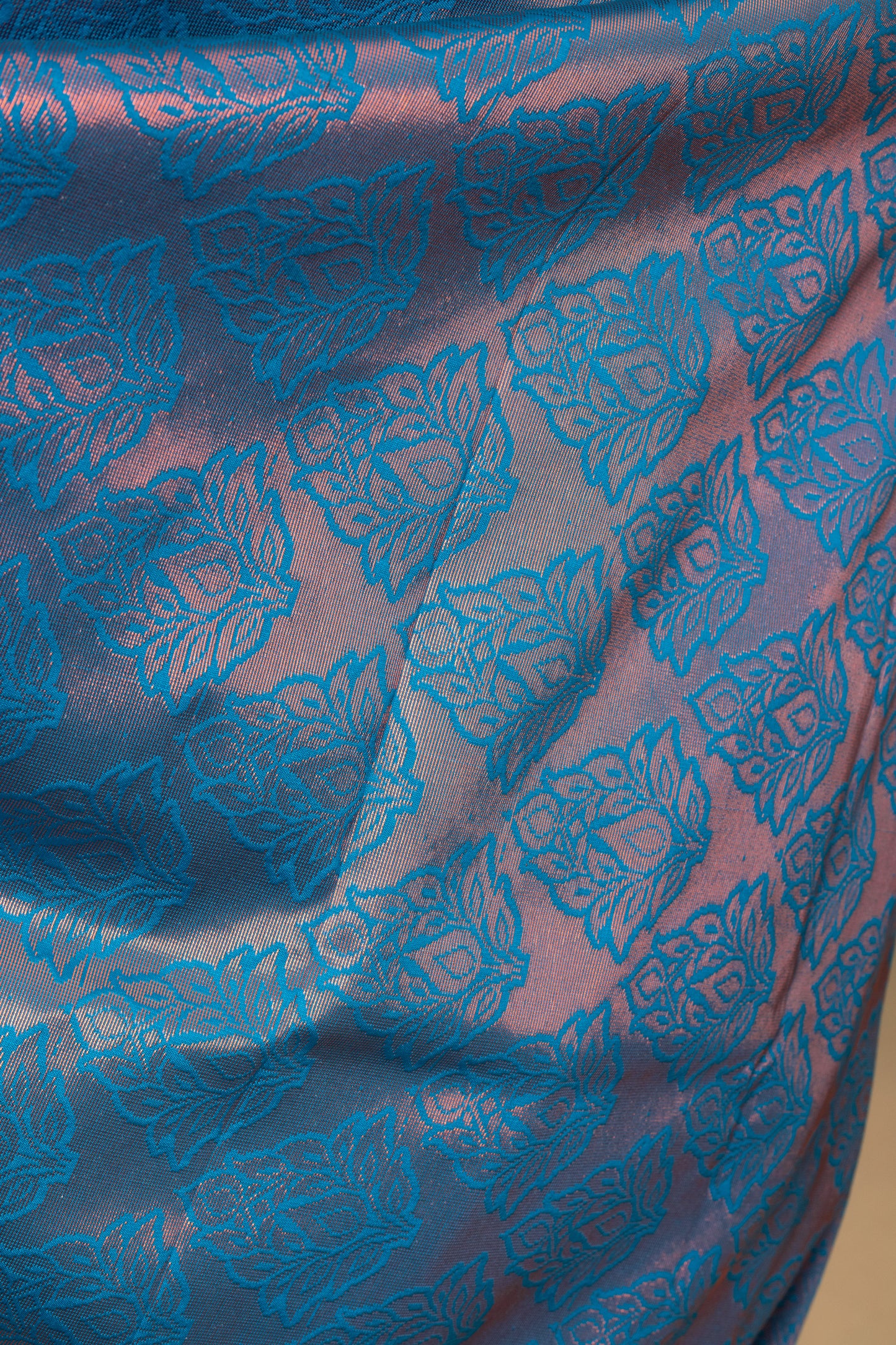 Rani and Copper light South Silk Saree with Blouse Piece