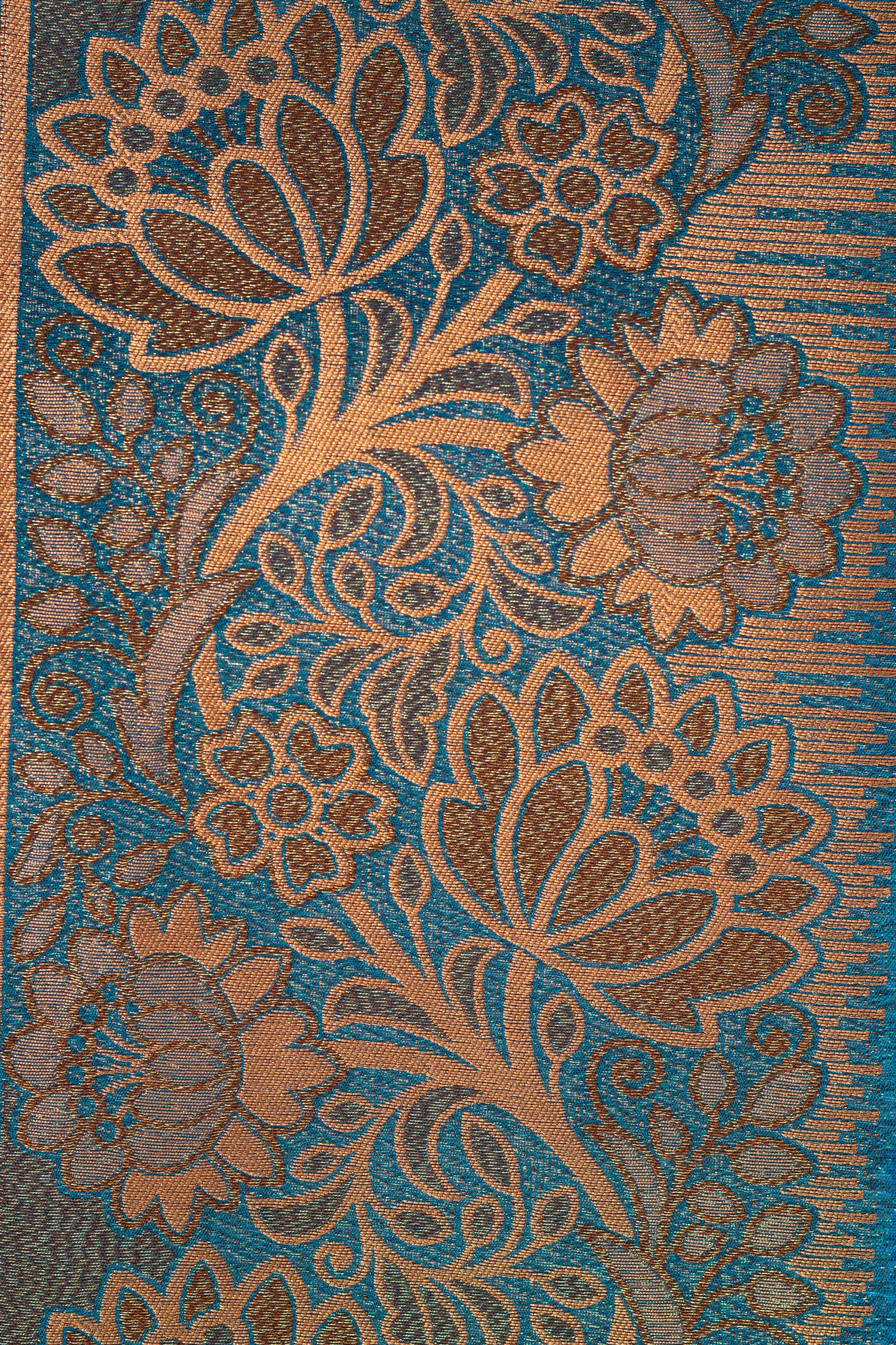 Blue Fancy Organza Silk Saree with Blouse Piece