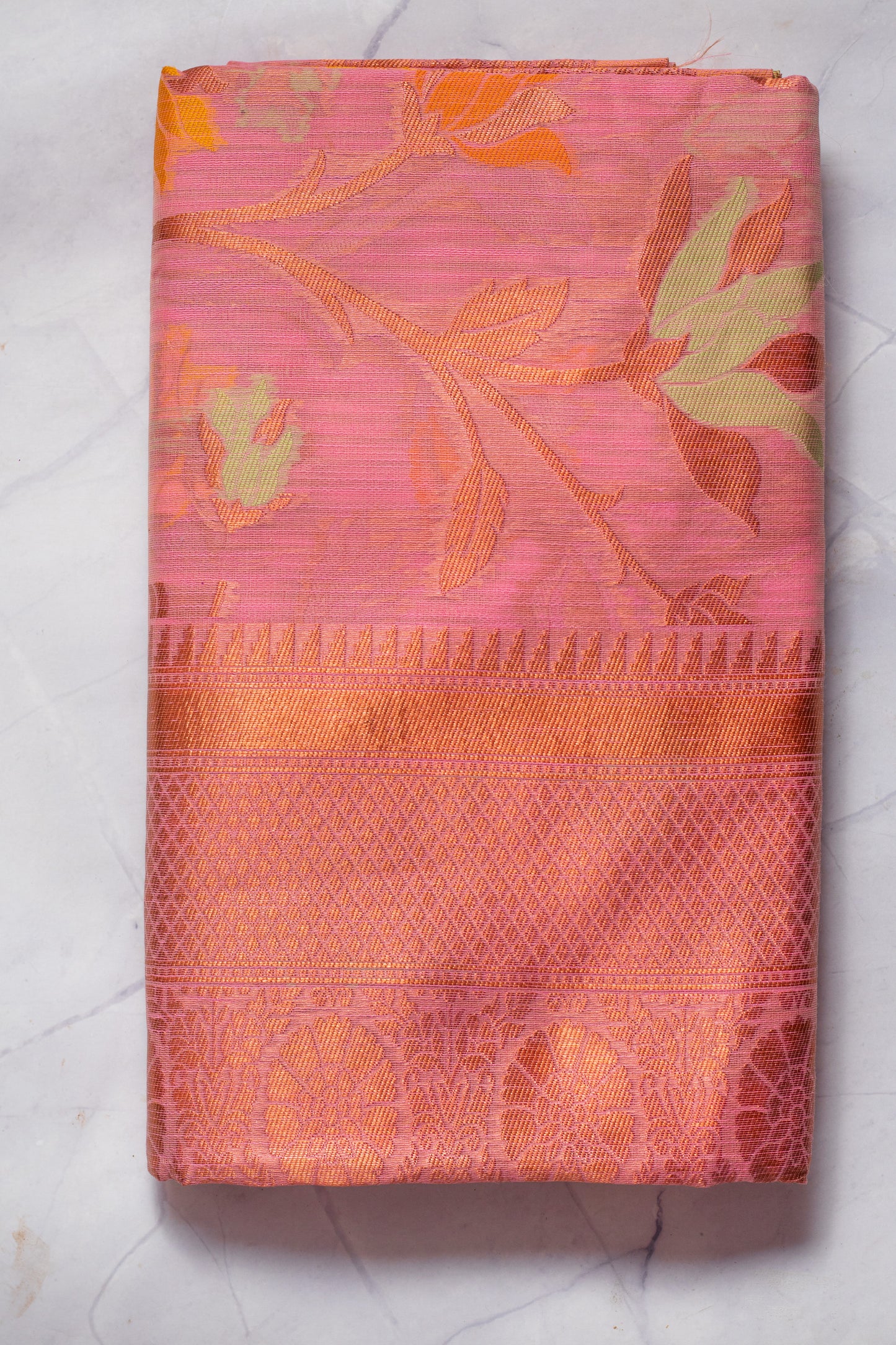 Lilac Soft Silk Handloom Saree with Blouse Piece